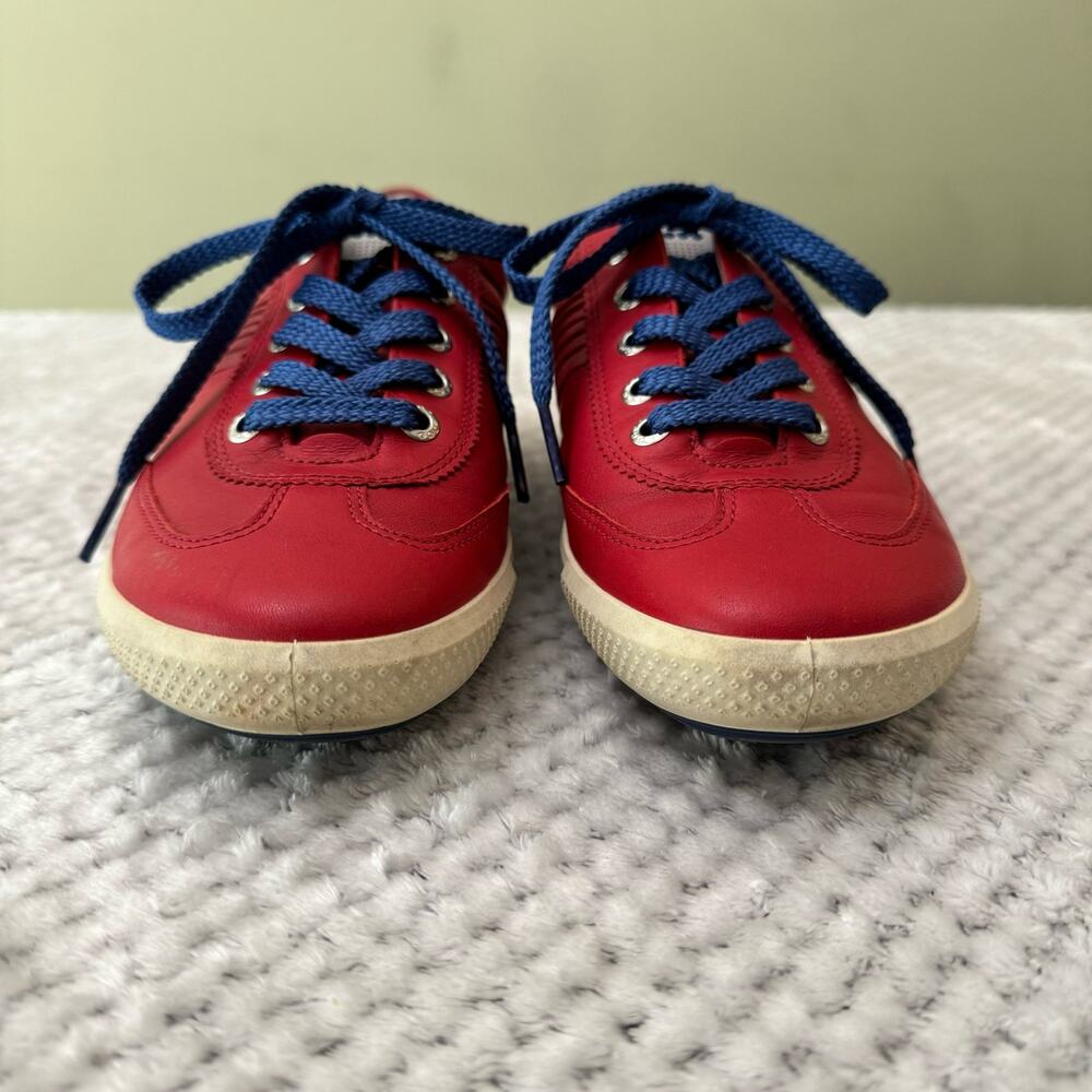 ECCO Golf Street Athletic Hydromax Sneaker Shoes Women 38 7/7.5US Red Leather - Picture 5 of 10